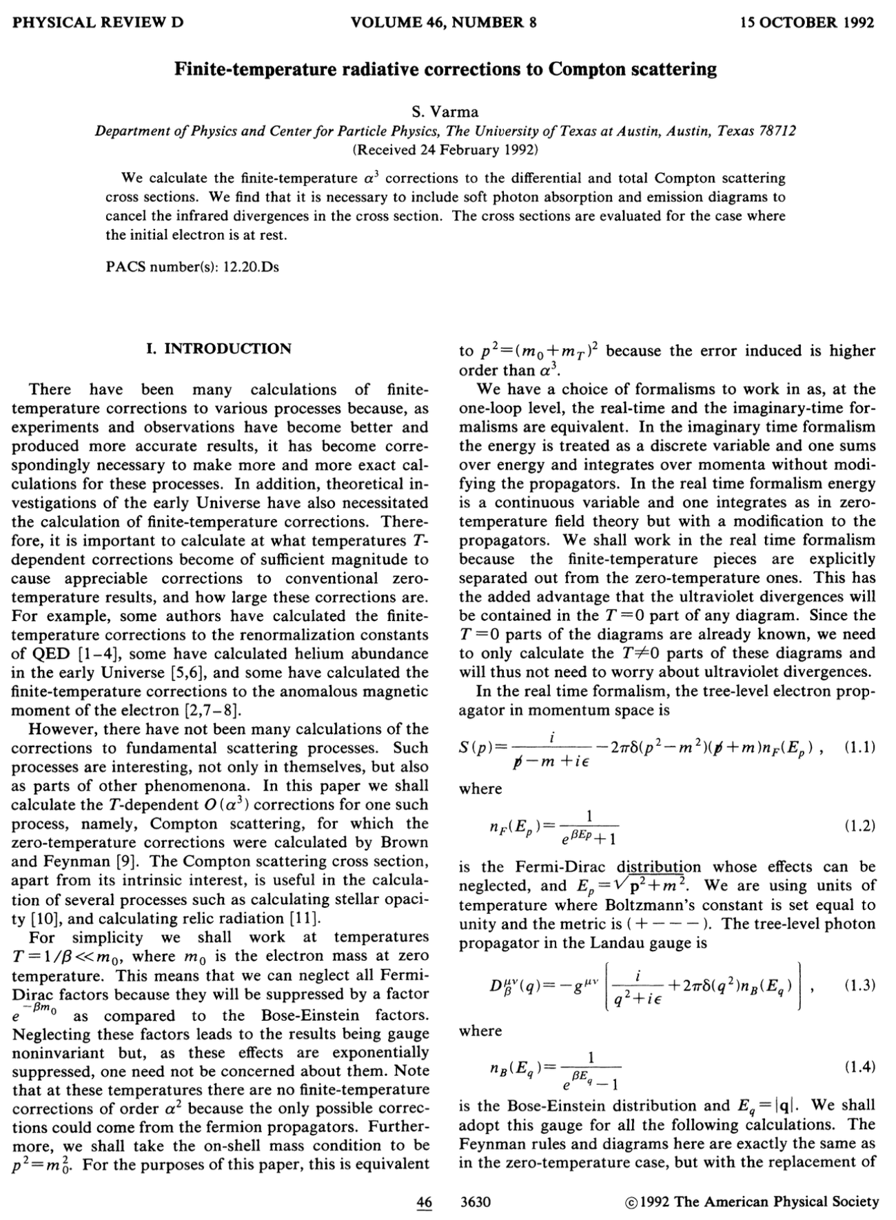 Finite-temperature radiative corrections to Compton scattering Science of Free Will